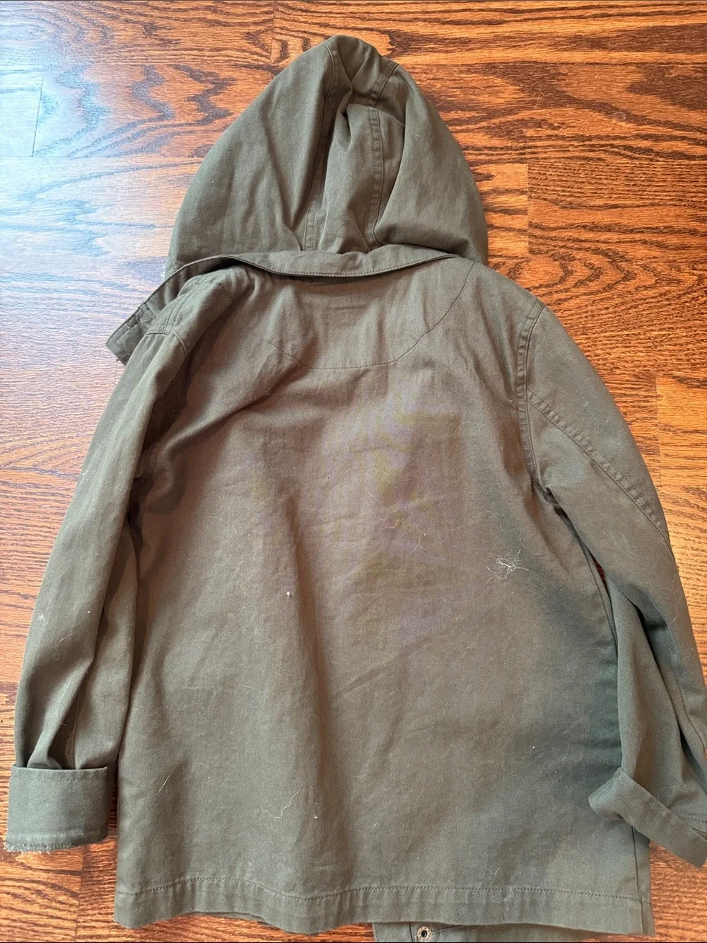 Joe Fresh Olive Green Hooded Kids Raincoat